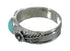 Flower Genuine Sterling Silver Turquoise Southwestern Ring Size 7-3/4 YX90509